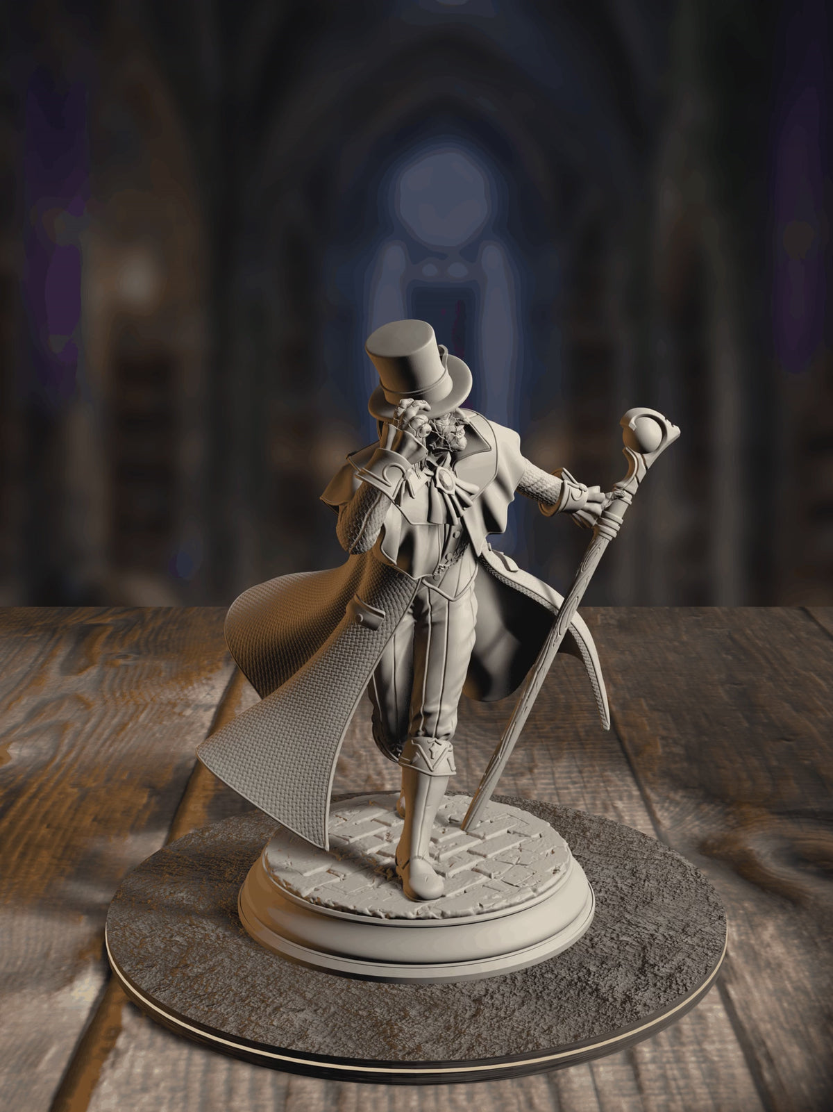 360-degree turnaround view of the Cobalt Fairfax - Professor of Transmutation miniature