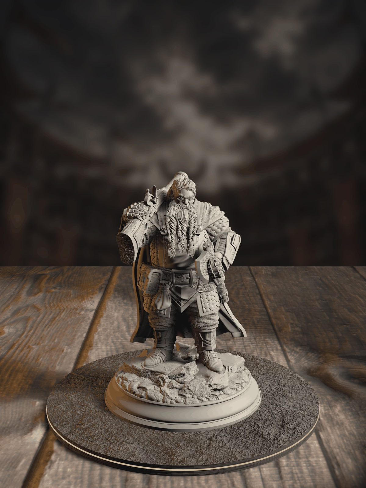 360-degree turnaround view of the Nilyerg Sureshot dwarven marksman miniature