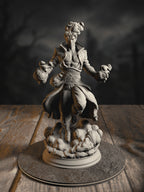 360-degree turntable of Villam Nitrana, Air Elemi Storm Sorcerer, showcasing full sculpt detail from every angle.