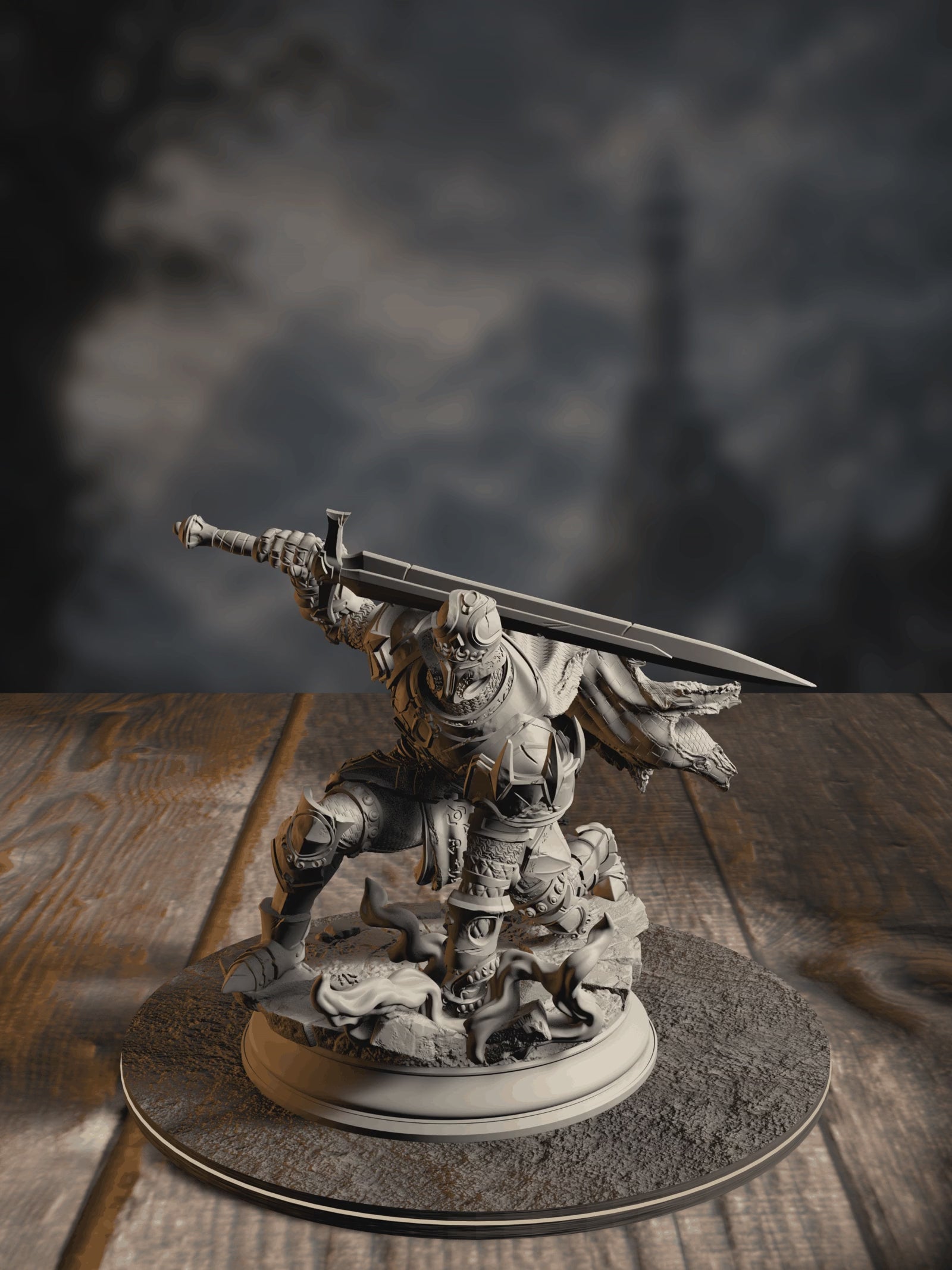 360-degree turntable of Arcane Armour of the Bastion 2, showcasing full sculpt detail from every angle.