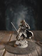 360-degree turntable of Puss In Boots, Tabaxi Fencer, showcasing full sculpt detail from every angle.