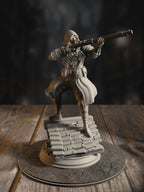 360-degree turnaround view of the Richard “Sharpey” Pointer - Sharpshooter Rogue miniature