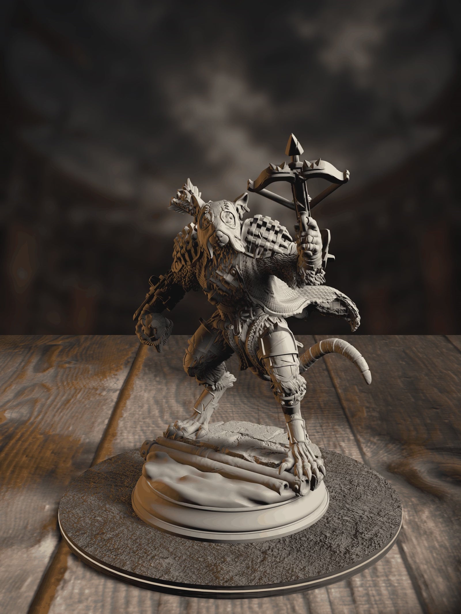 360-degree turnaround view of the Scabbers Ratfolk Warriors 2 miniature