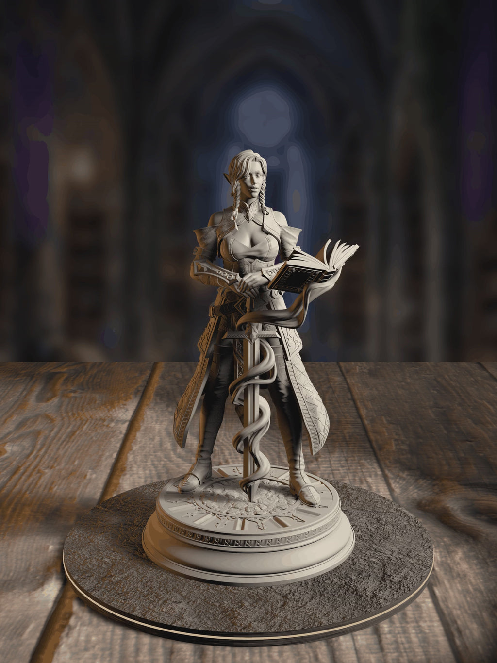 360-degree turnaround view of the Proctor Synthelia - Sentinel of the University miniature