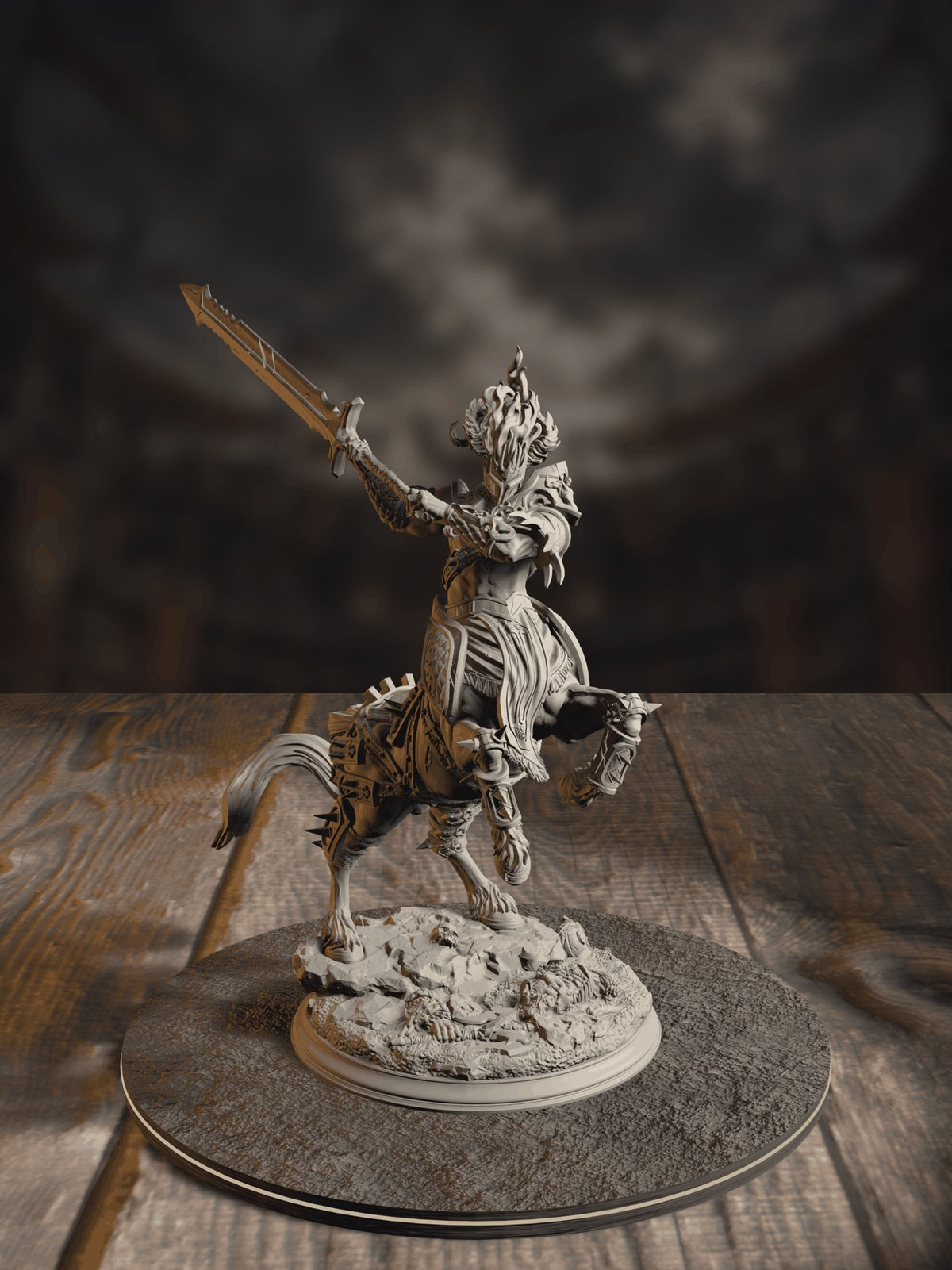 360-degree turnaround view of the Magnus the Hateful centaur warboss miniature
