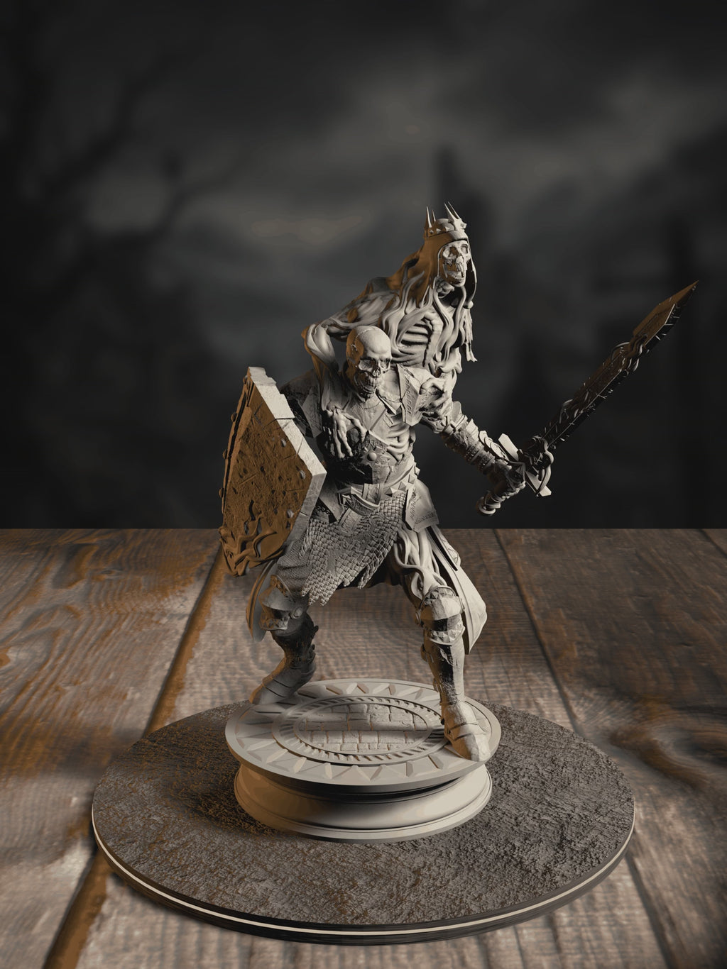 360-degree turntable of Death’s Grasp, Wraith of Posession, showcasing full sculpt detail from every angle.