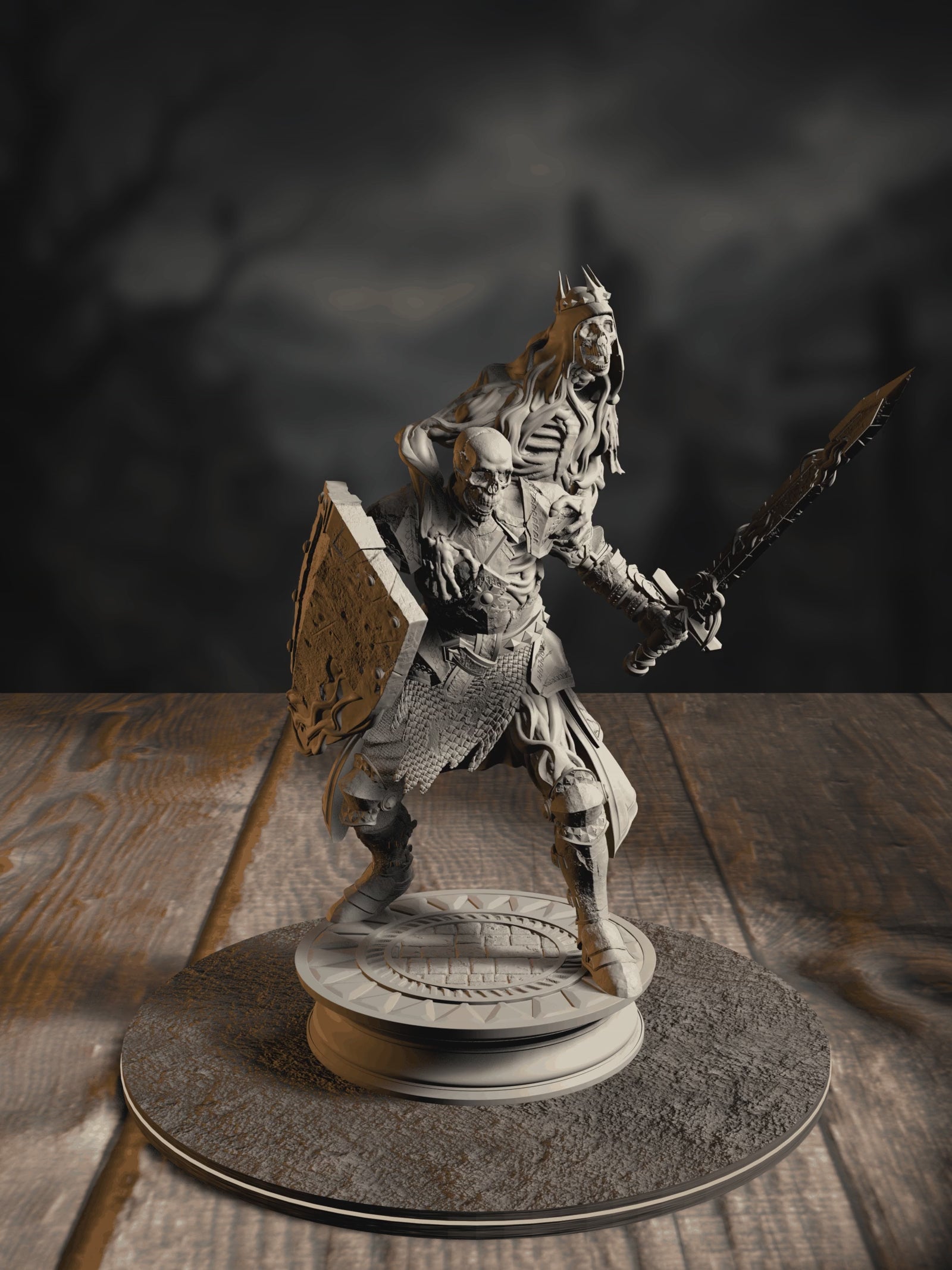 360-degree turntable of Death’s Grasp, Wraith of Posession, showcasing full sculpt detail from every angle.