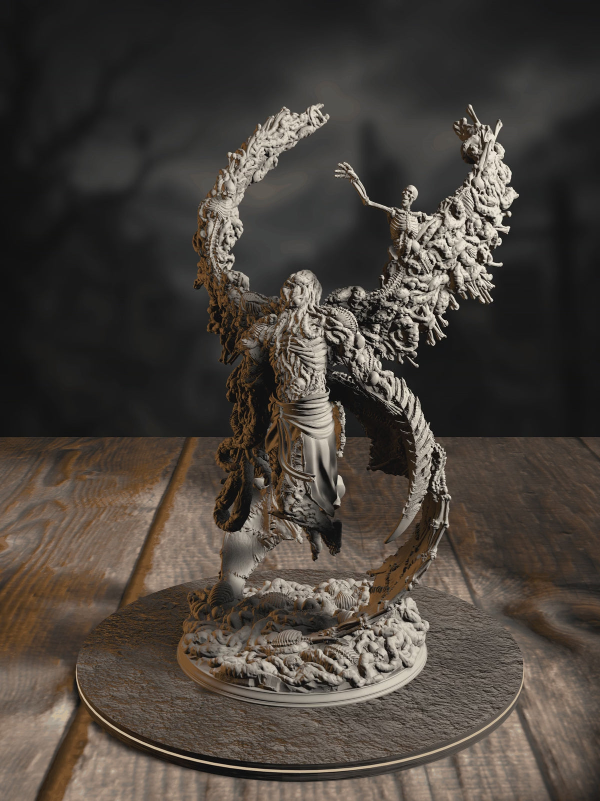 360-degree turntable of The Blight’s Chosen, Blighted Angel, showcasing full sculpt detail from every angle.