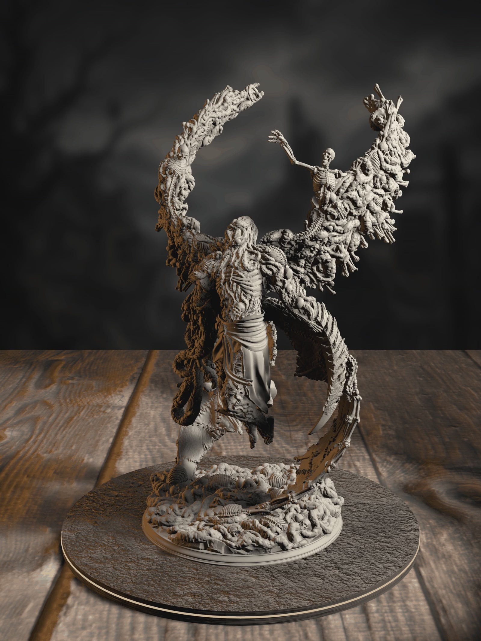 360-degree turntable of The Blight’s Chosen, Blighted Angel, showcasing full sculpt detail from every angle.