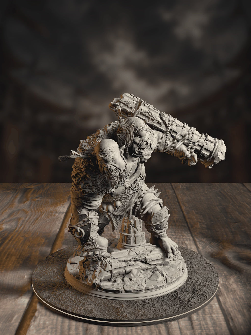 360-degree turnaround view of the Flim & Krim ettin brute miniature