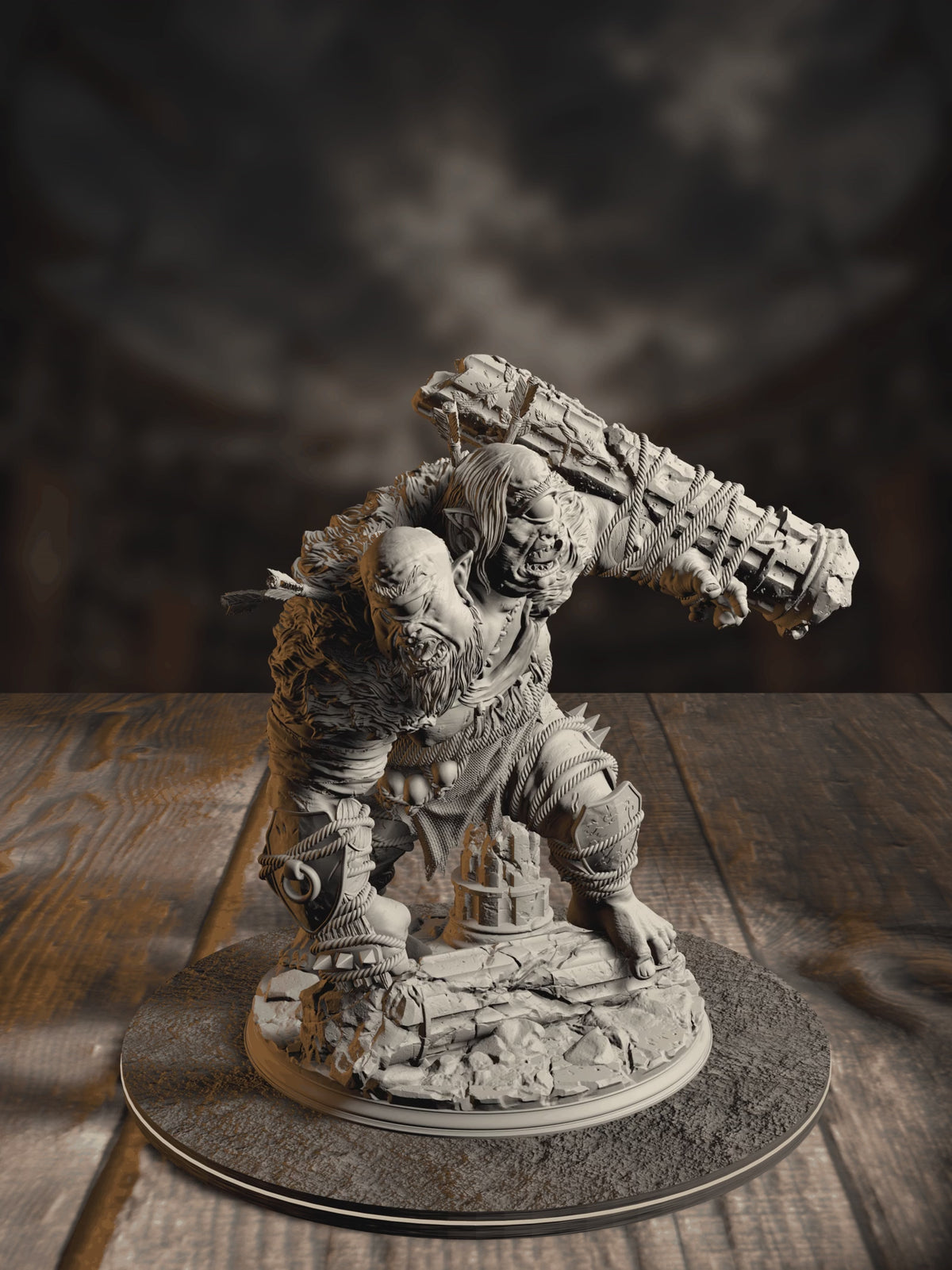 360-degree turnaround view of the Flim & Krim ettin brute miniature