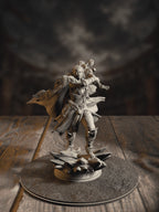 360-degree turnaround view of the Ice Heart colossal barbarian sorcerer miniature