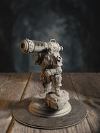 360-degree turntable of Rook, Dwarven Cannoneer, showcasing full sculpt detail from every angle.